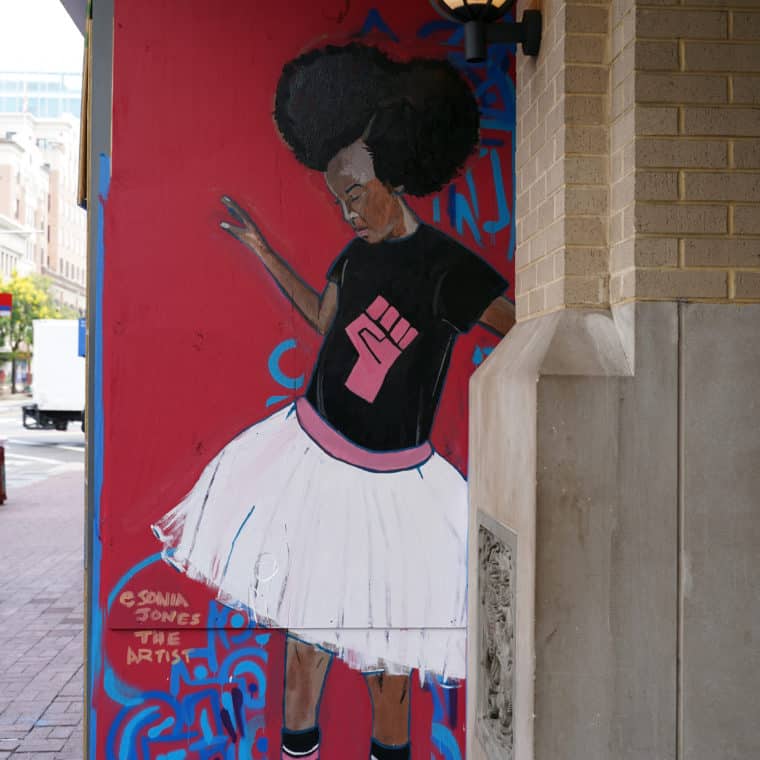 Gallery Place Murals 16: Little Black Girl, by Sonia Jones